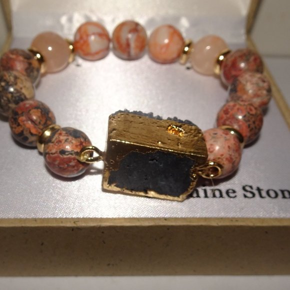 Natural Elements Genuine Stone Druzy Bracelet - Picture 5 of 5